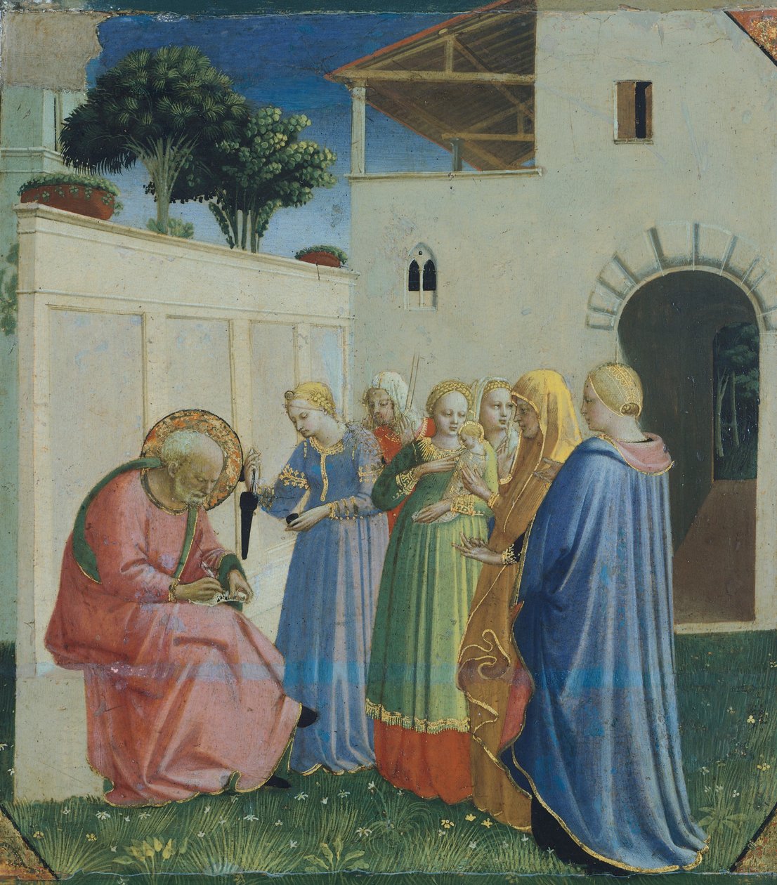 Navngivningen af Johannes Døberen, omkring 1430 (tempera på træ) af Fra (c.1387 1455) Angelico