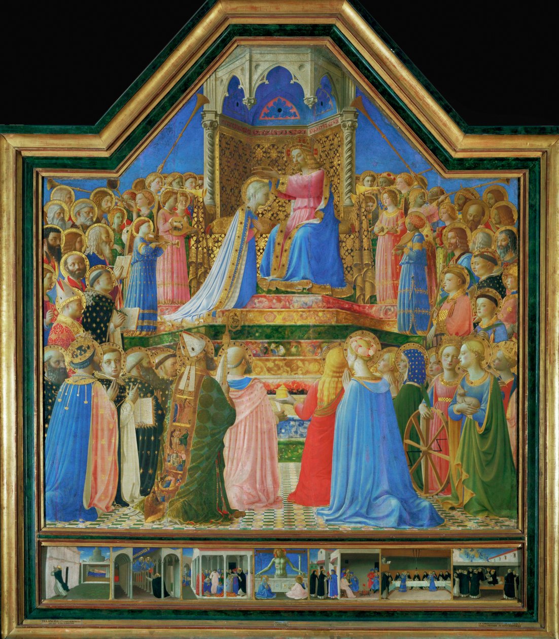Jomfruens kroning, malet til den dominikanske ... af Fra (c.1387-1455) Angelico