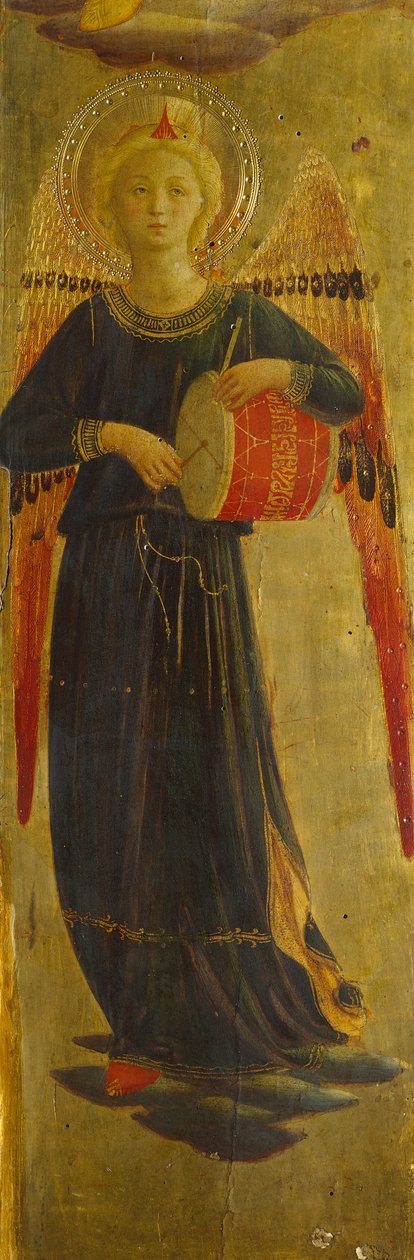Englemusiker, detalje fra den indre ramme, Tabernacle of the Linen Drapers af Fra (c.1387 1455) Angelico