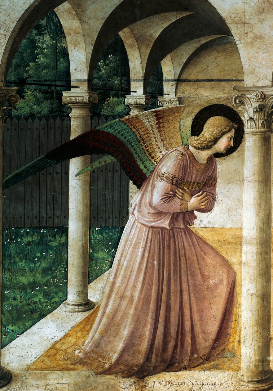 Bebudelse af Giovanni da Fiesole kendt som Fra Angelico (ca. 1400-1455), detaljer af Fra (c.1387 1455) Angelico