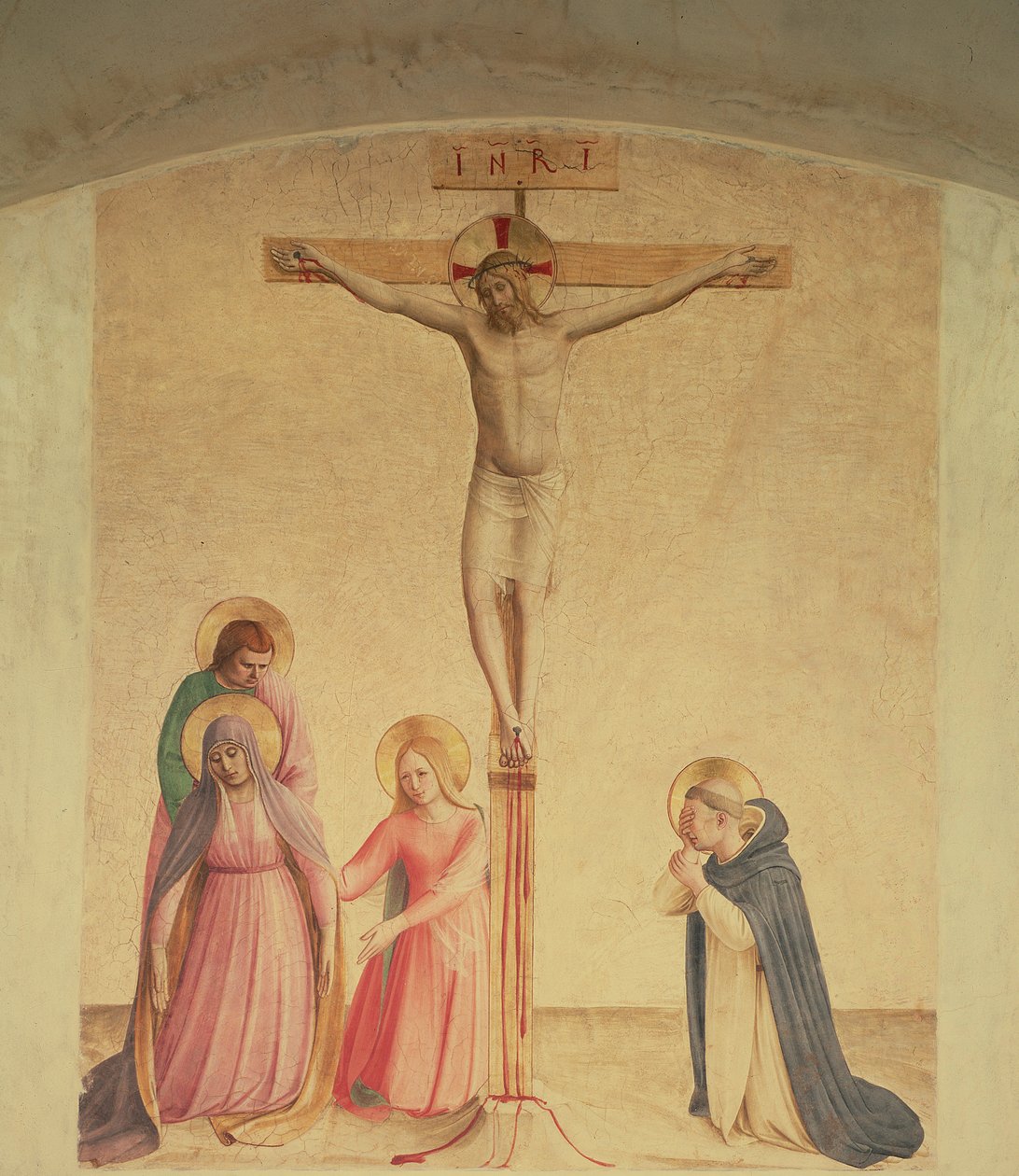Korsfæstelse, ca. 1438-45 (fresko) af Fra  Angelico