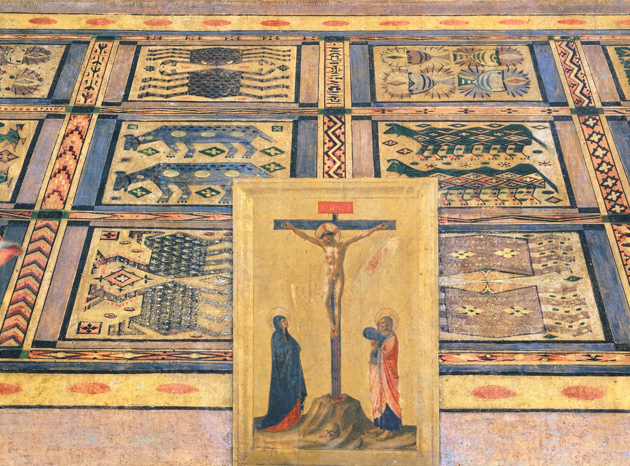 Korsfæstelse, detalje af San Marco-altertavlen, ca. 1440 (tempera på træ) af Fra  Angelico