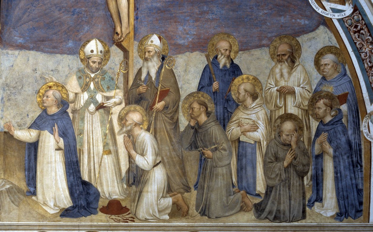 Korsfæstelse med hellige, detalje af Fra  Angelico