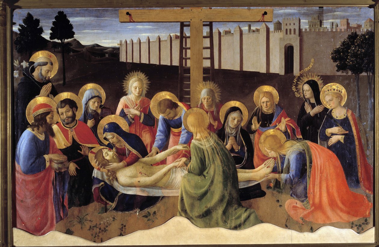 Beklagelse eller klage over den døde Kristus (maleri) af Fra  Angelico
