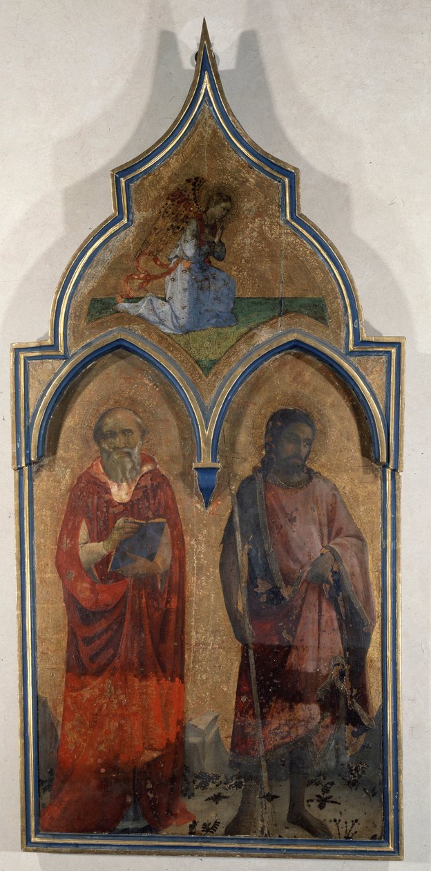 Døren til den hellige treenigheds tabernakel (Santa Trinita) (maleri på træ) af Fra  Angelico