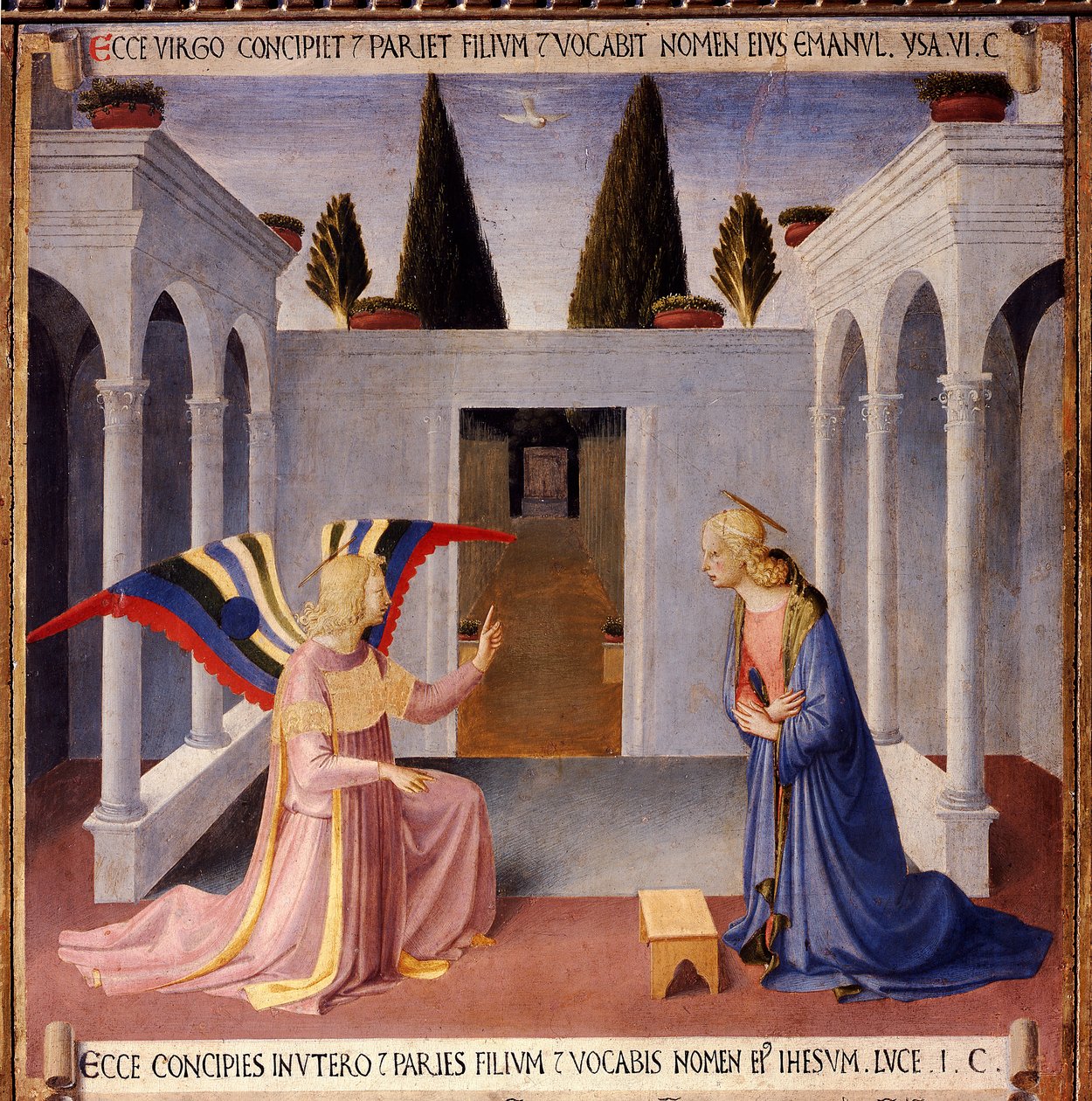 Historien om Kristi liv: Bebudelsen med Helligåndens due (Helligånden) af Fra  Angelico