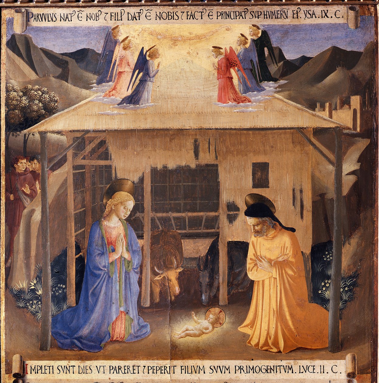 Kristi liv: Fødselen, Armadio degli Argenti. (Tempera på træ af Fra  Angelico