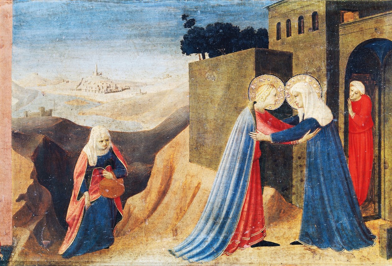 Marys besøg hos Elizabeth, ca. 1430 af Fra  Angelico