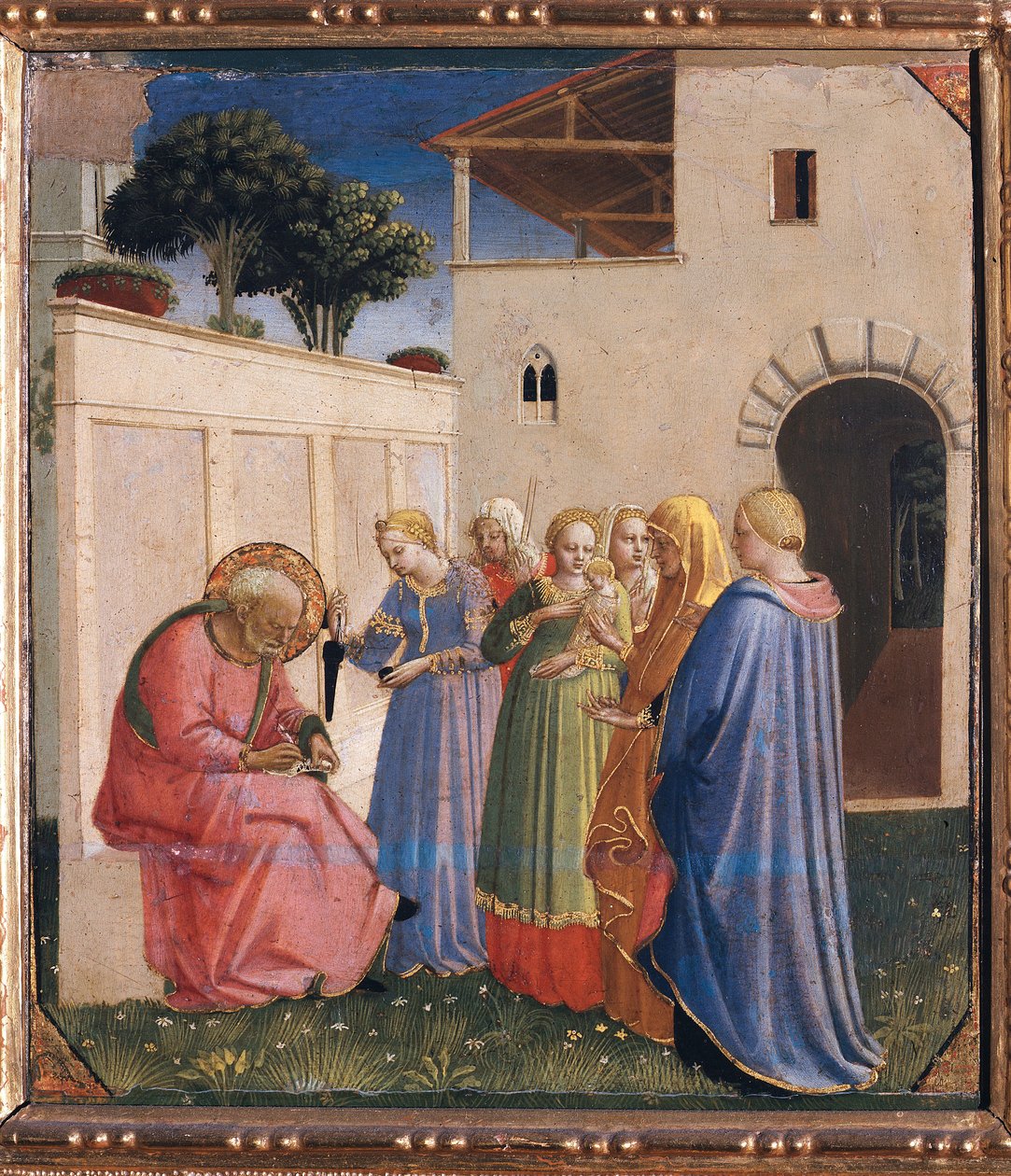 Navngivning af Johannes Døberen (maleri på træ af Fra  Angelico