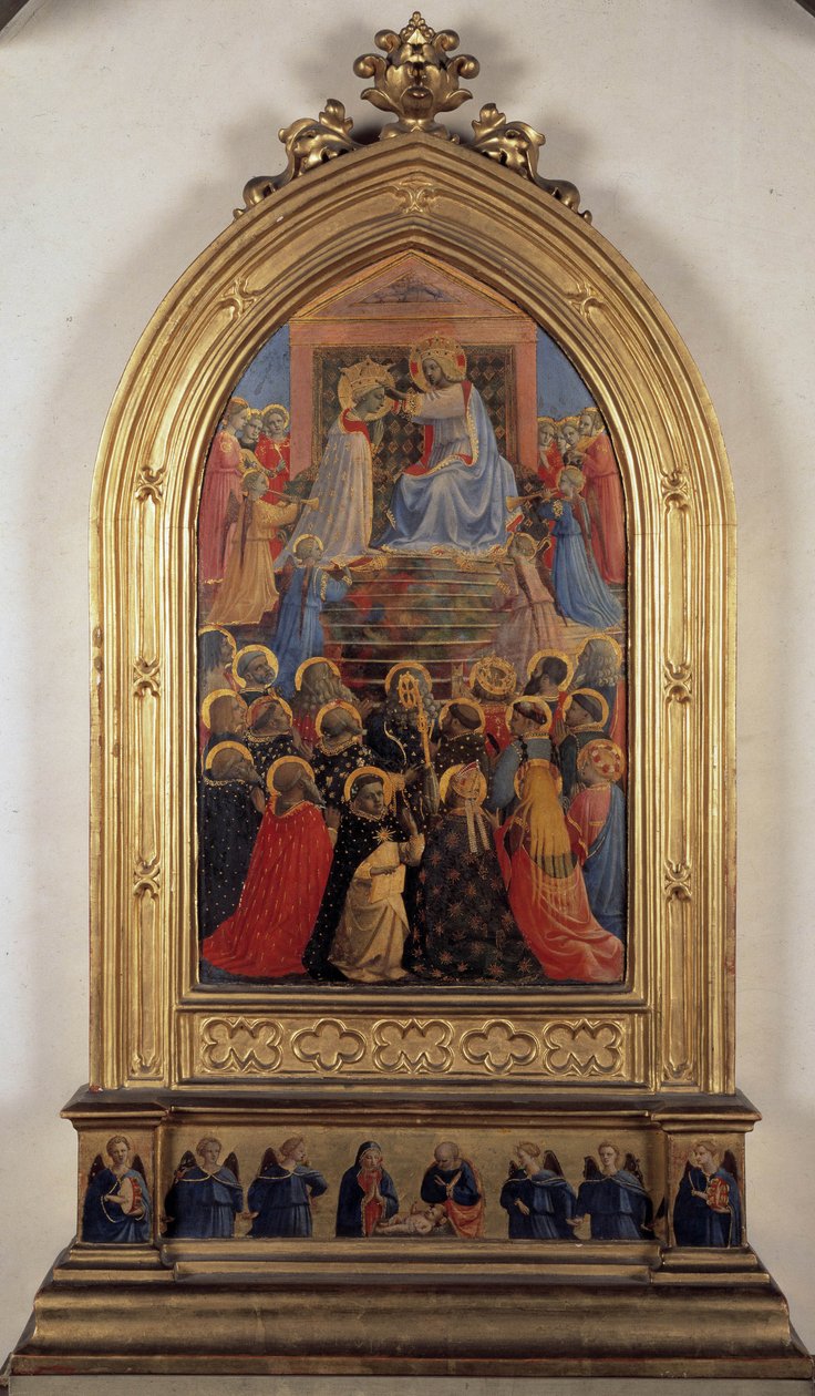 Jomfruens kroning (maleri på træ) af Fra  Angelico