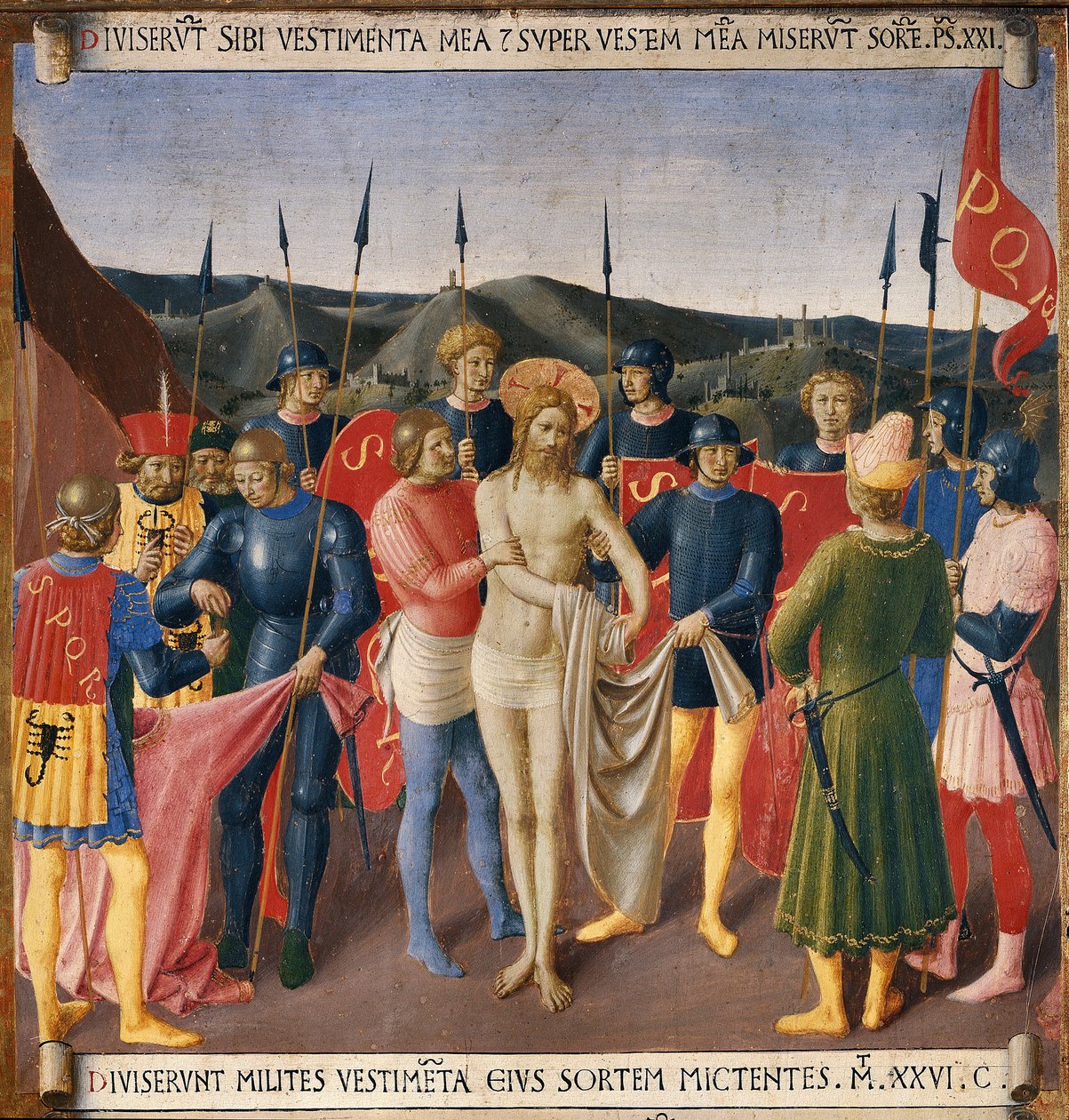 Kristi afklædning. Kristi liv, Armadio degli Argenti. (Tempera på træ af Fra  Angelico