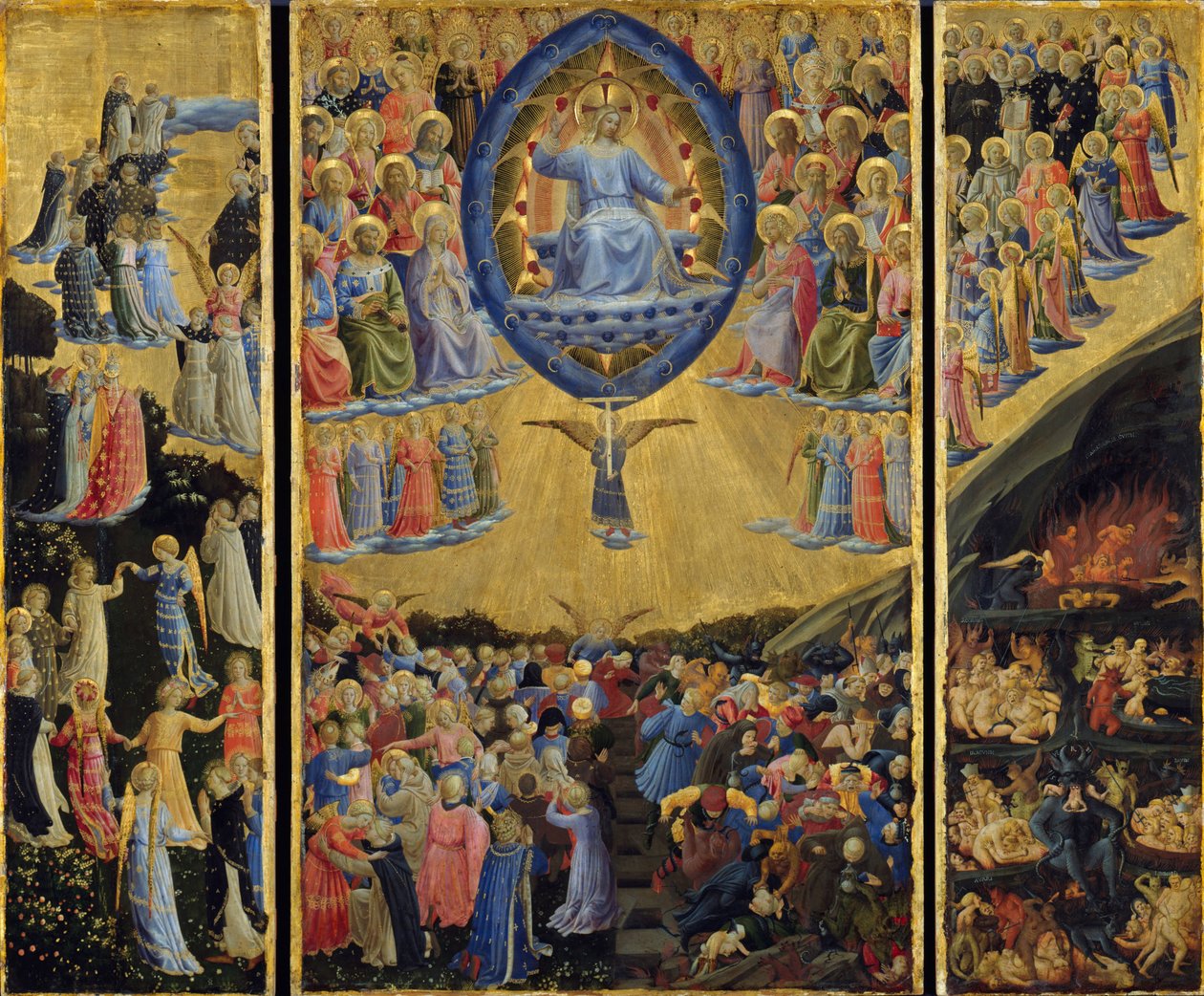 Den sidste dom (Bevinget alter, beg. 1400-tallet) af Fra  Angelico