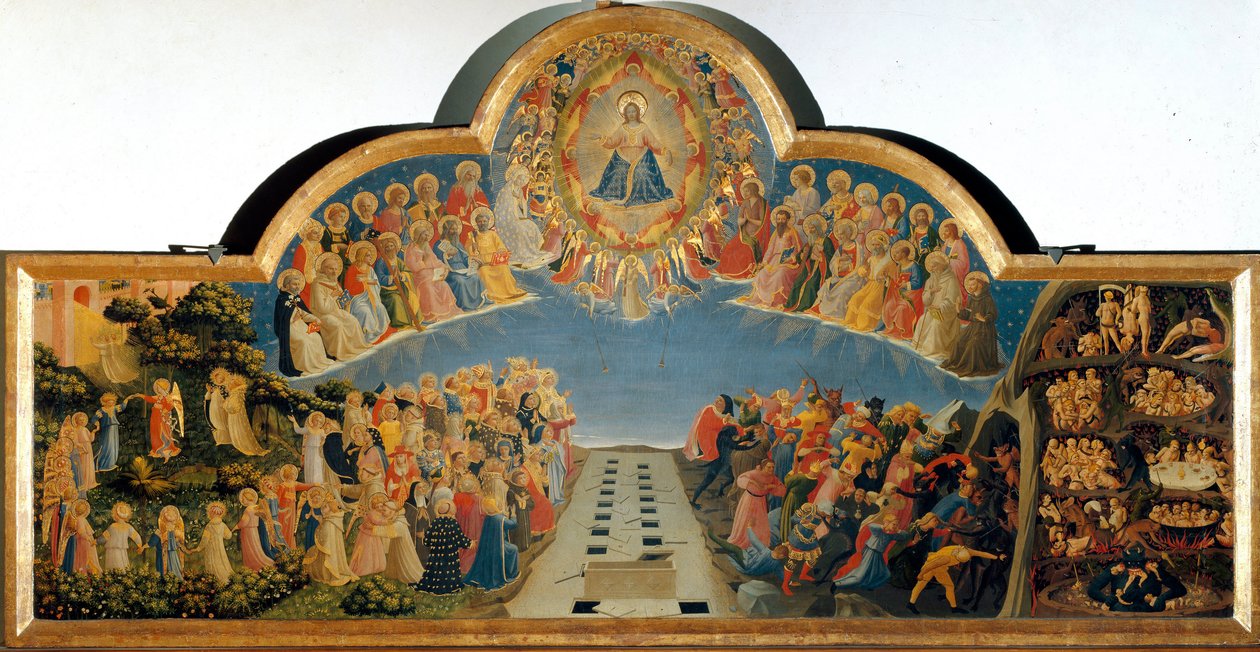 The Last Judgment Detrempe on wood af Guido di Pietro (eller Fra Giovanni da Fiesole) dit Fra Angelico or il Beato (1400-1455). Størrelse 105x210 cm Museum of San Marco. Firenze af Fra  Angelico