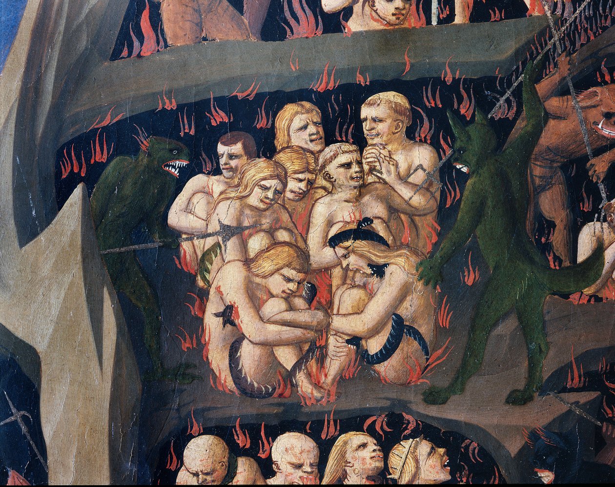 Den sidste dom: Helvede (tempera på træ af Fra  Angelico