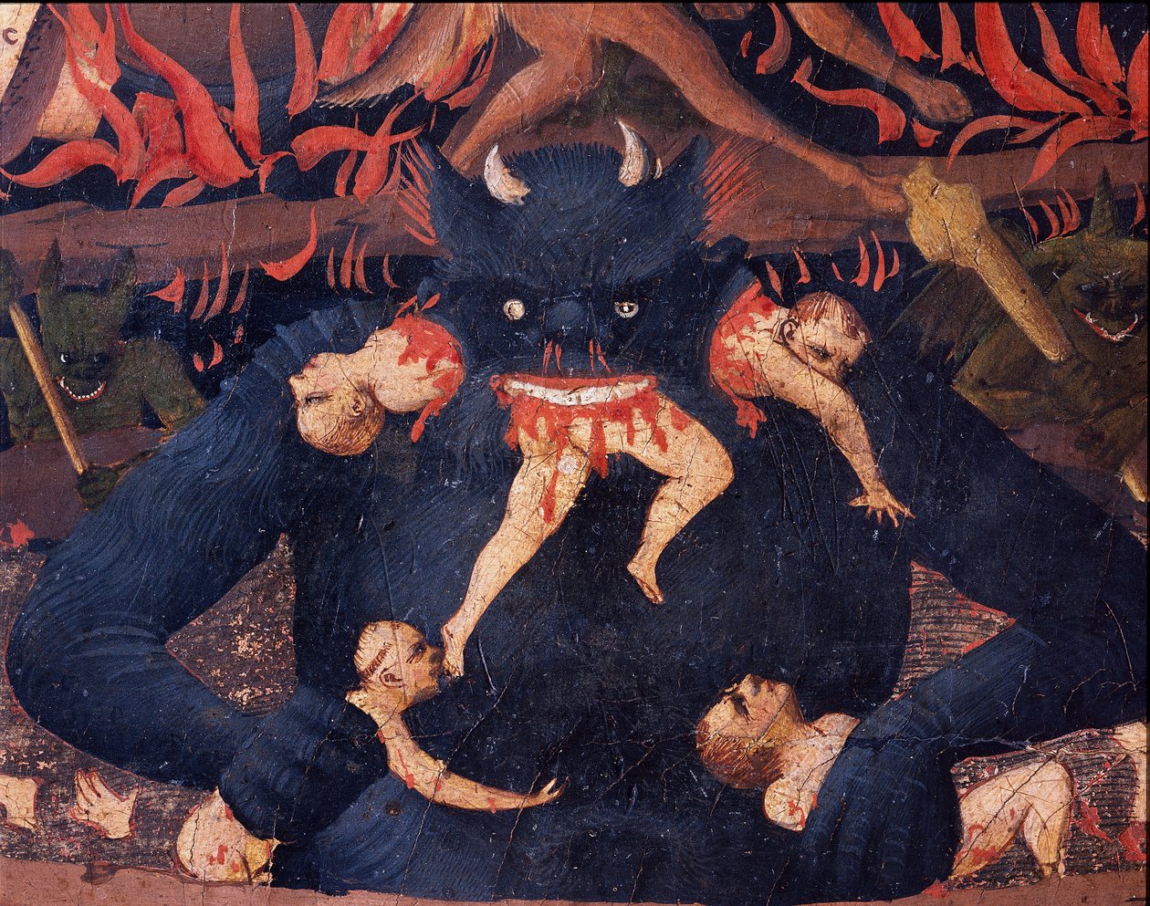 Den sidste dom: Helvede (tempera på træ af Fra  Angelico
