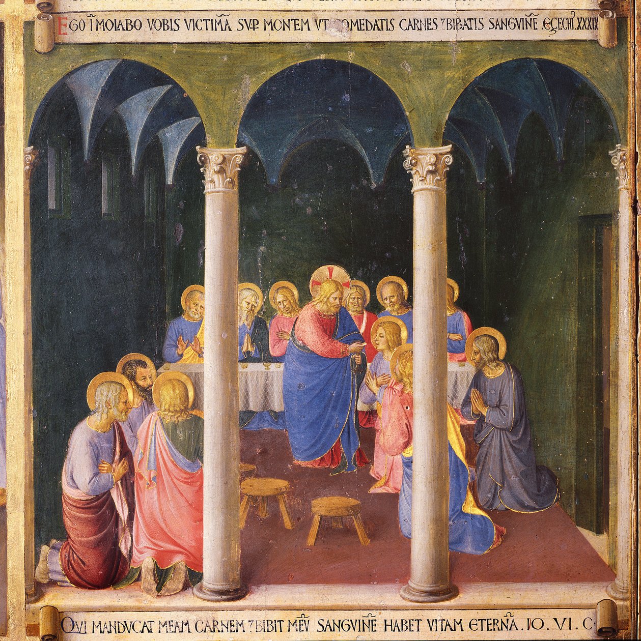 Nadveren. Life of Christ, Garderobe af sølv. (Tempera på træ af Fra  Angelico