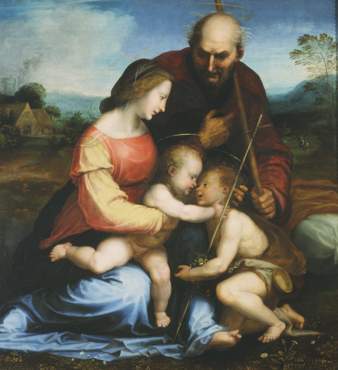 Hellige Familie og Sankt Johannes af Fra 1472 1517 Bartolommeo