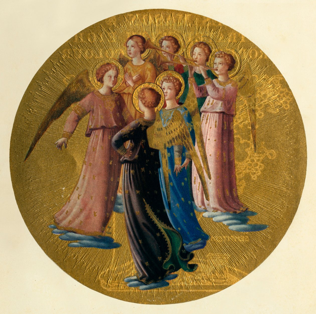 En gruppe af engle, 1400-tallet, c1909 af Fra Angelico