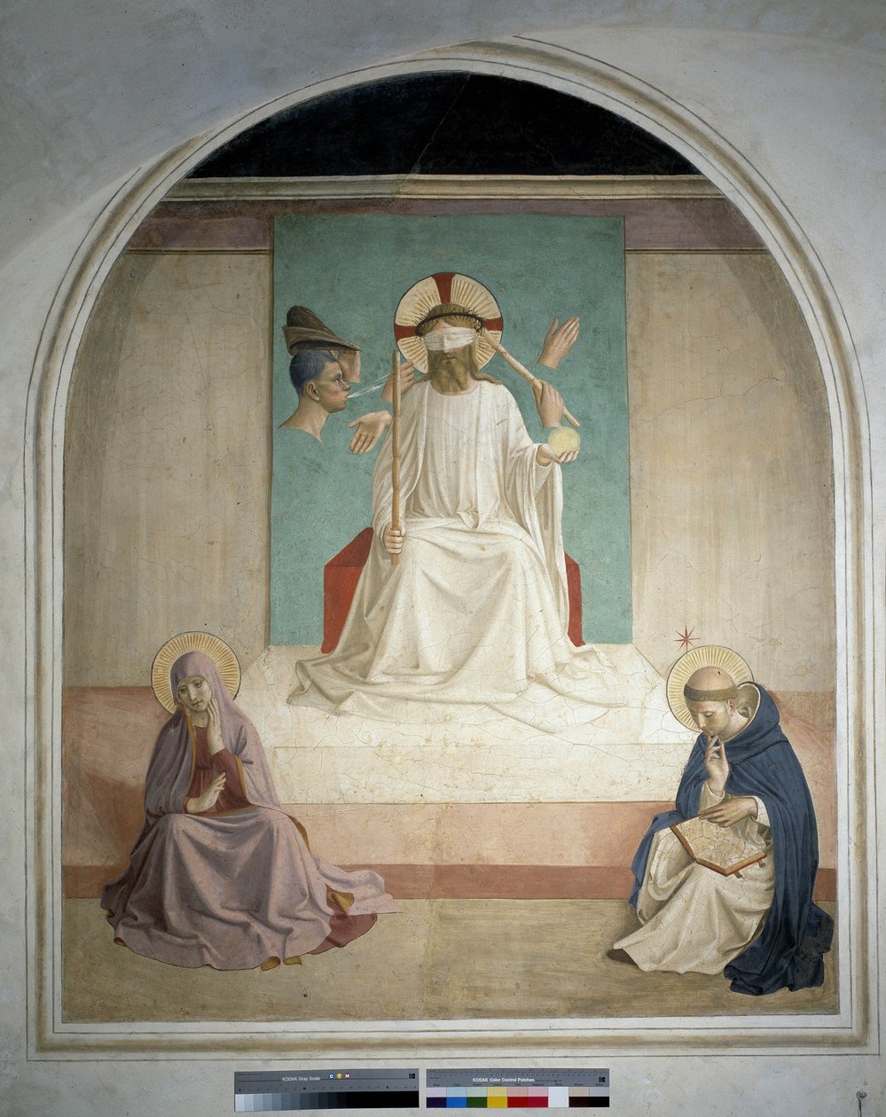 Kristus håner med Jomfruen og Sankt Hieronymus. Fresco af Guido di Pietro af Fra Angelico