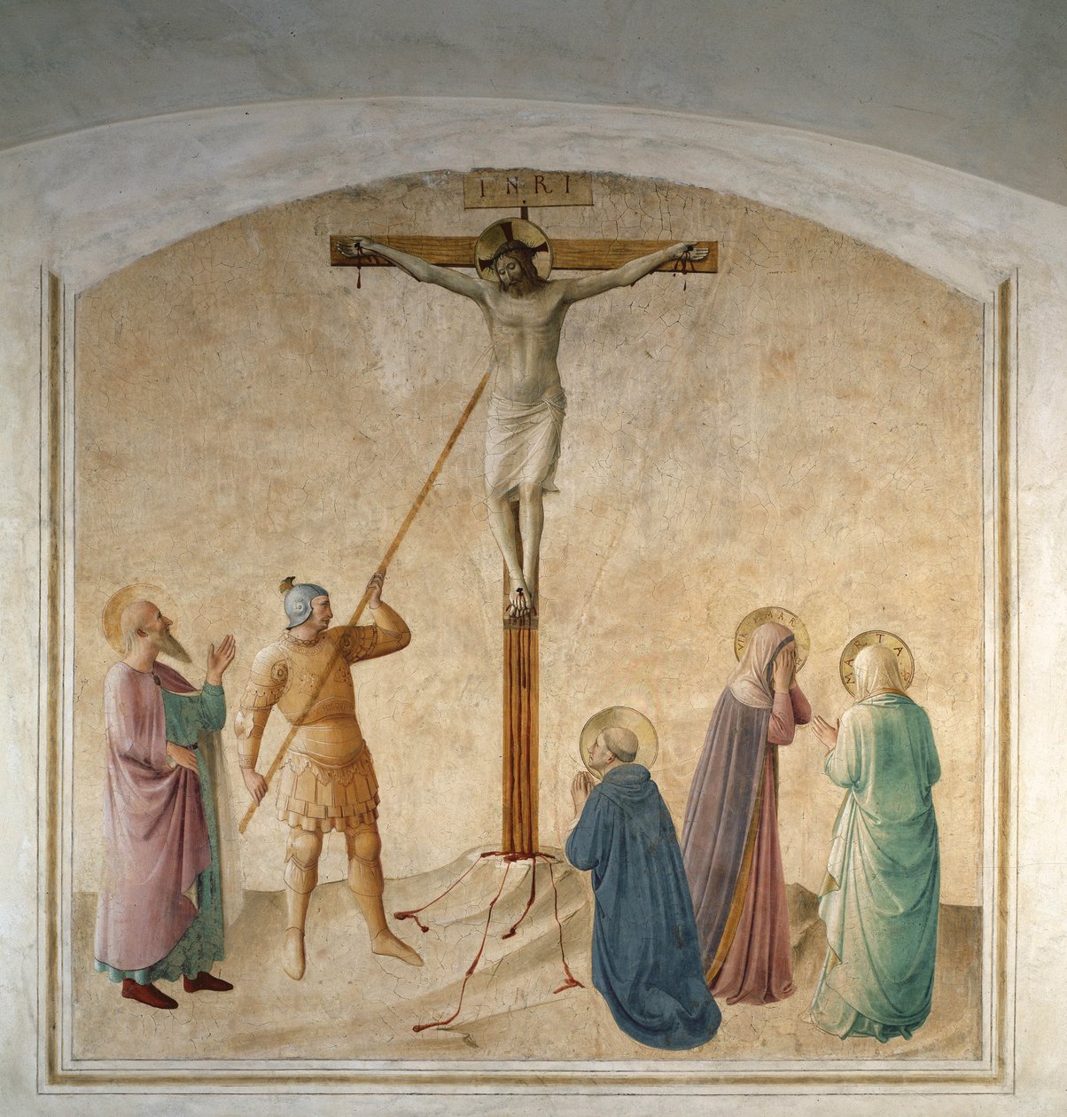 Kristus korsfæstet med helgen Longin af Fra Angelico