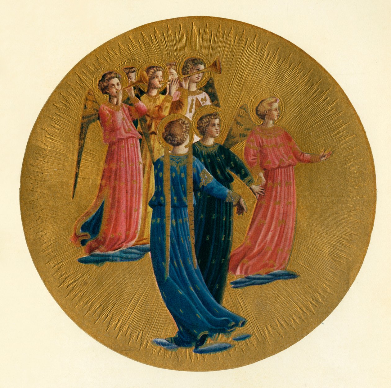Detalje fra Jomfruens kroning, 1400-tallet, c1909 af Fra Angelico