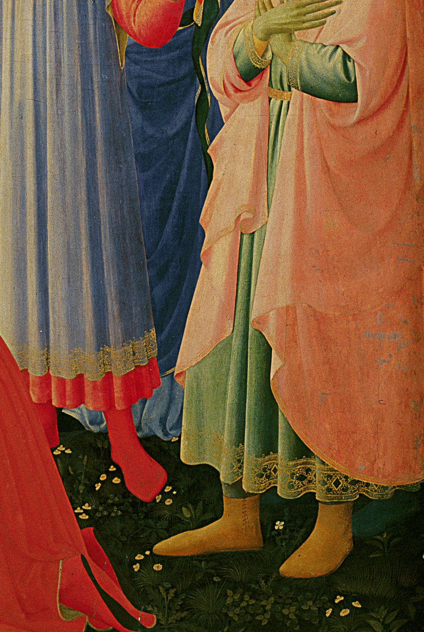 Detalje af Santa Trinita altertavle, ramme og tinder af Lorenzo Monaco af Fra Angelico