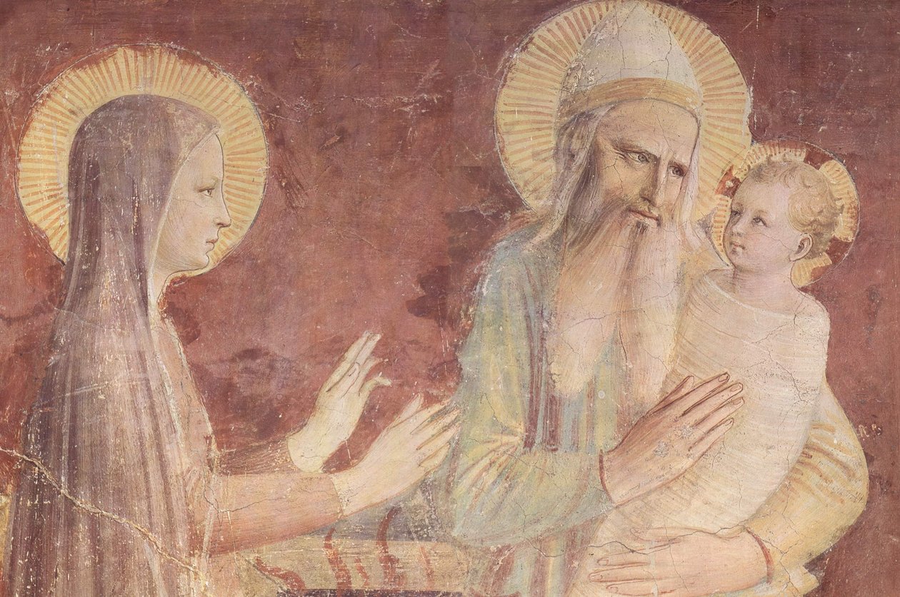 Præsentationen i templet, detaljer af Fra Angelico