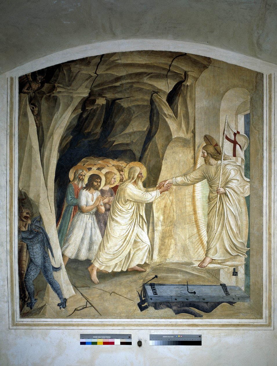Nedstigningen i limbo. Fresco af Guido di Pietro af Fra Angelico