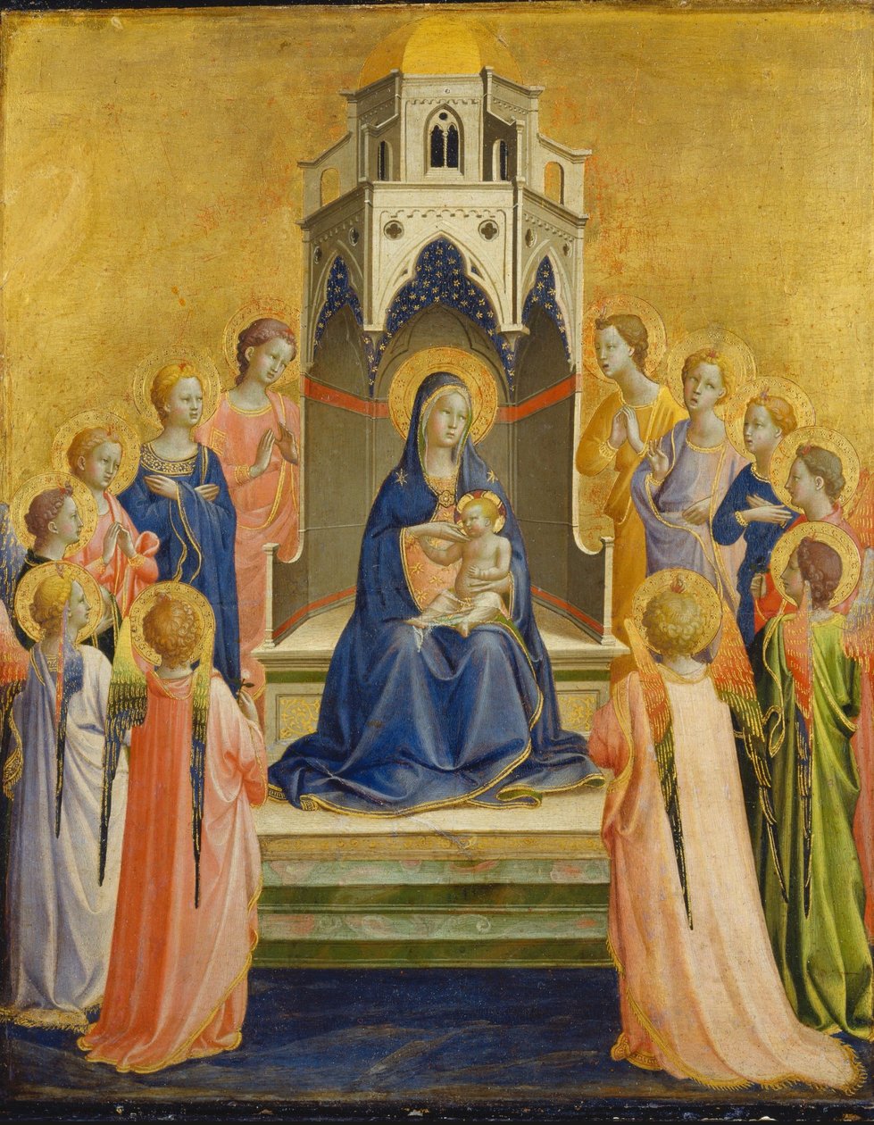 Madonna med barnet på tronen og tolv engle af Fra Angelico