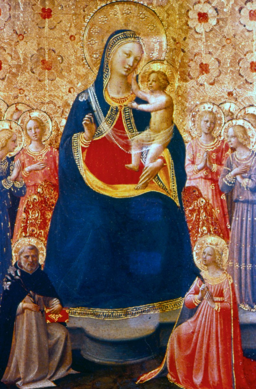 Madonna og barn med hellige, midten af det 15. århundrede. af Fra Angelico