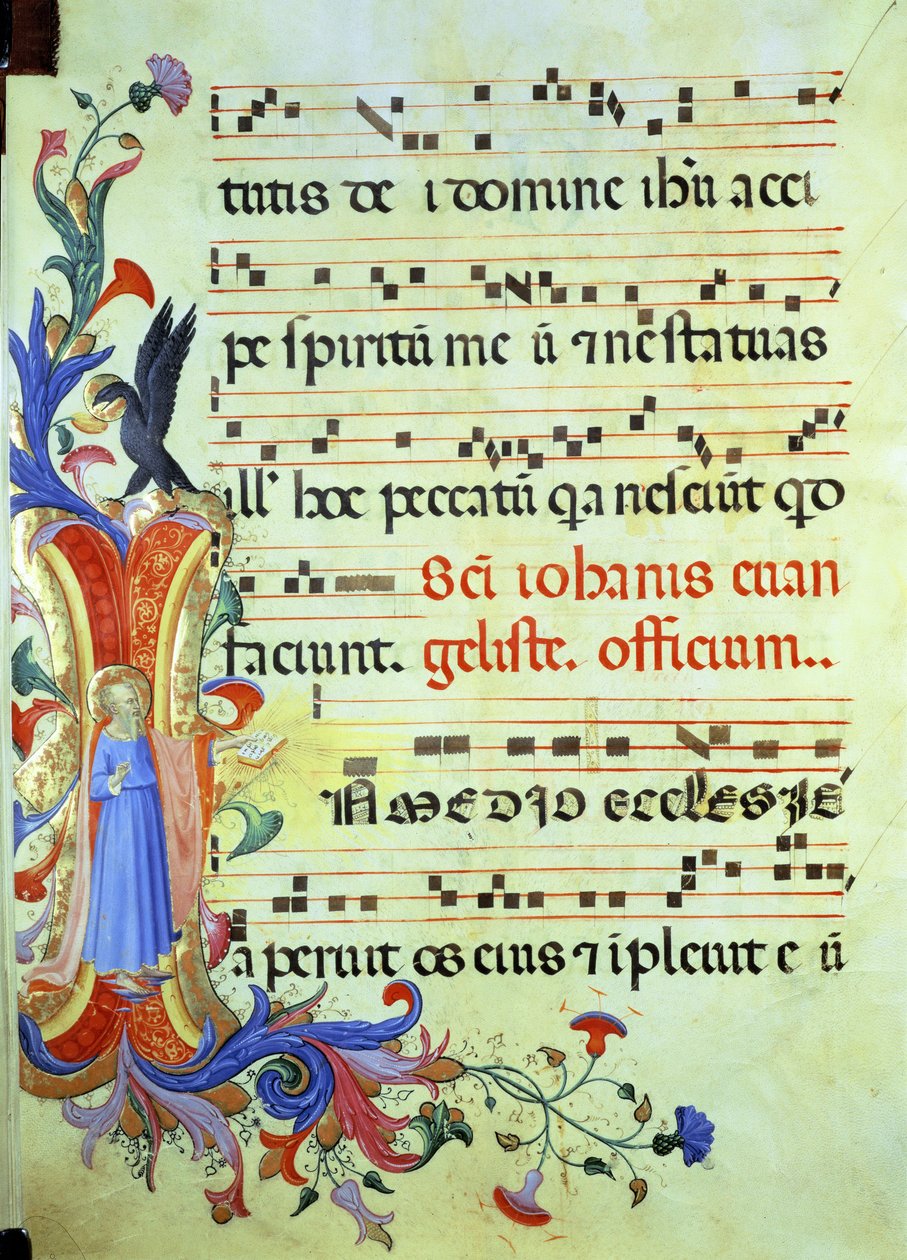Ms 558 f.13v Historikert initial 