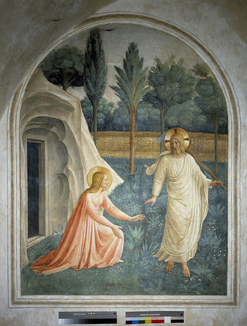 Noli tangerer mig. Den opstandne Jesus Kristus nægter at blive rørt af den hellige Maria Magdalena Fresco af Guido di Pietro af Fra Angelico
