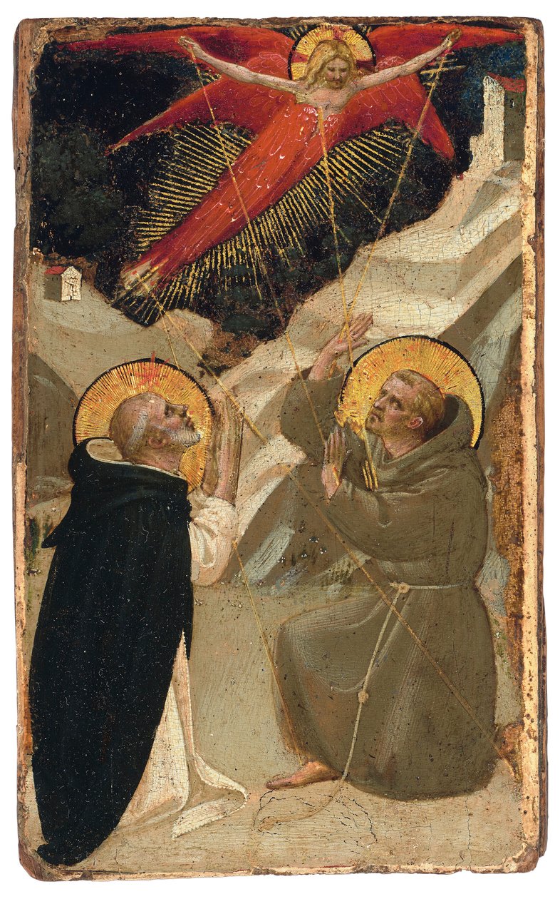 Sankt Dominikus og stigmatiseringen af Sankt Frans af Fra Angelico