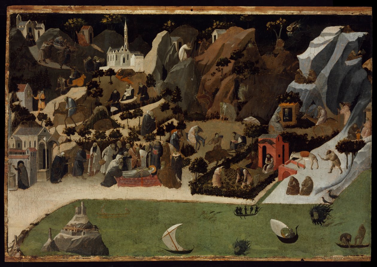 Scener fra ørkenfædrenes liv (Thebaid) af Fra Angelico