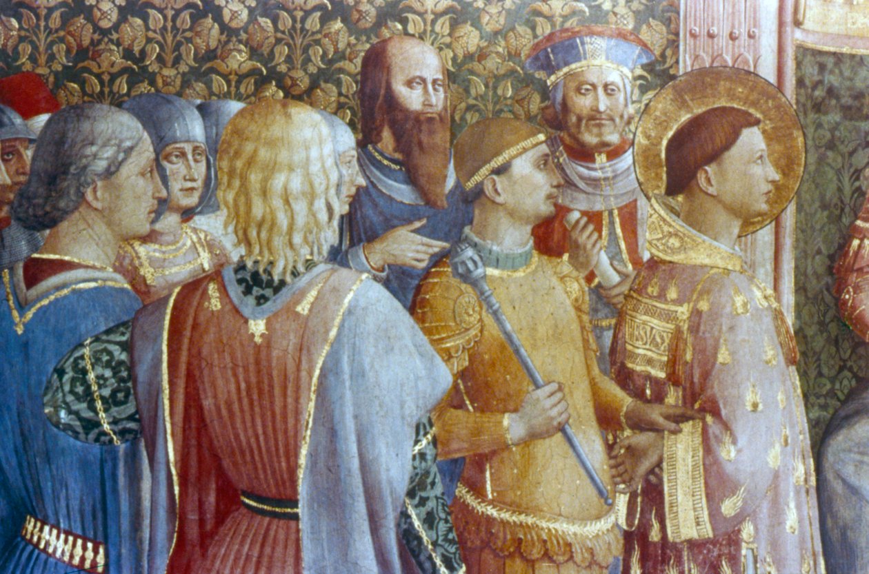 St Laurence før Deciuss tribunal detalje, midten af det 15. århundrede. af Fra Angelico
