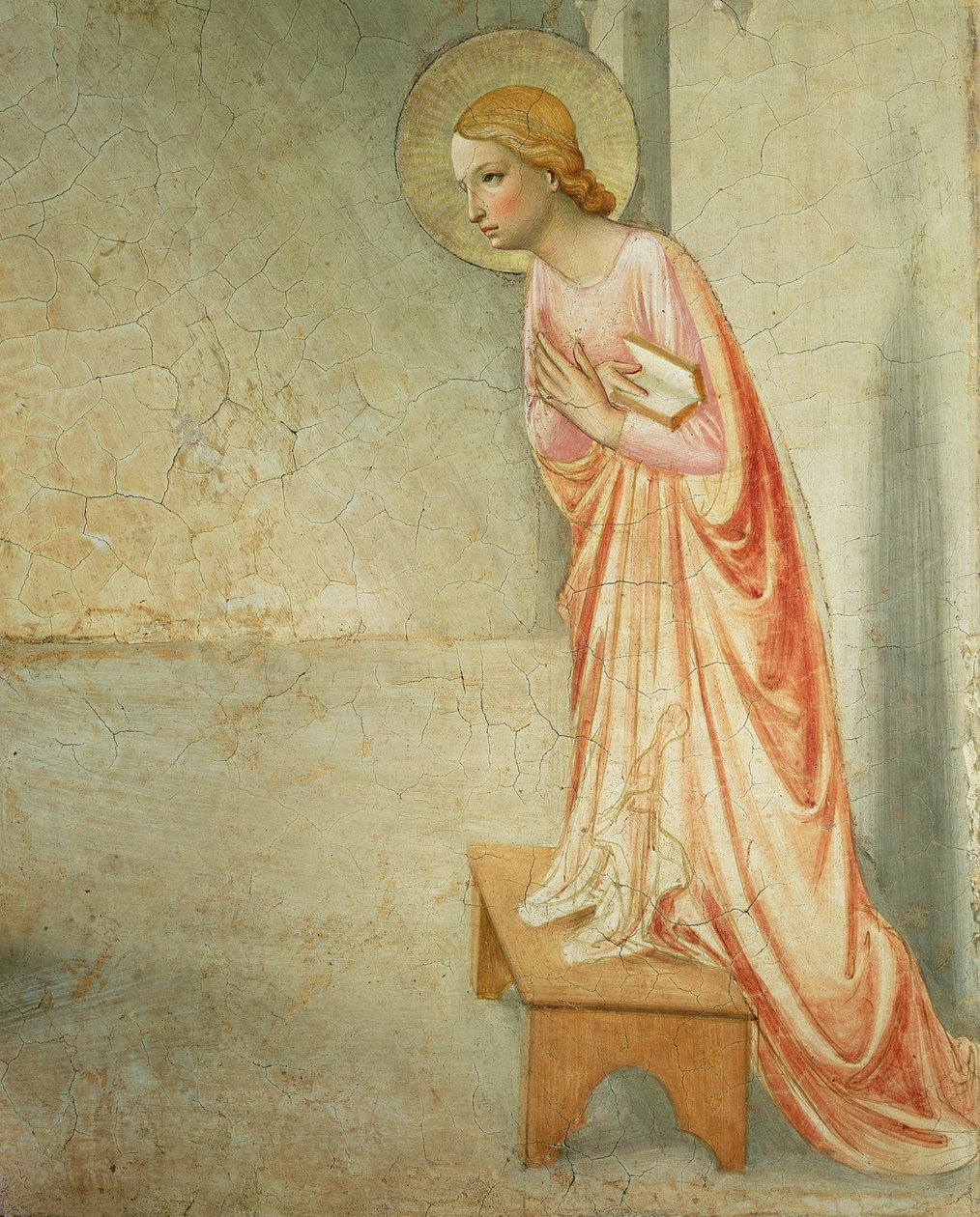 Bebudelsen, detalje af Jomfruen, 1442 fresco se 72388 af Fra Angelico