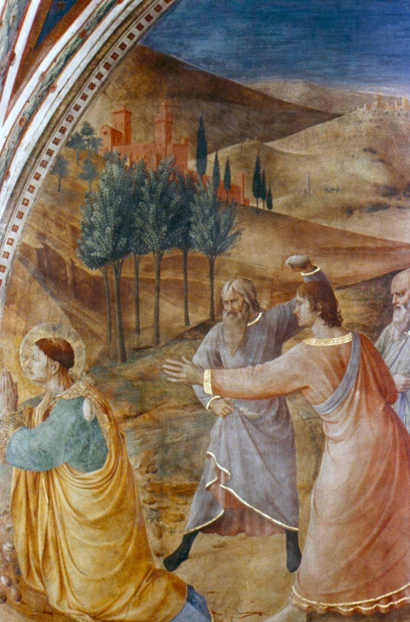 Steningen af St Stephen, midten af det 15. århundrede af Fra Angelico