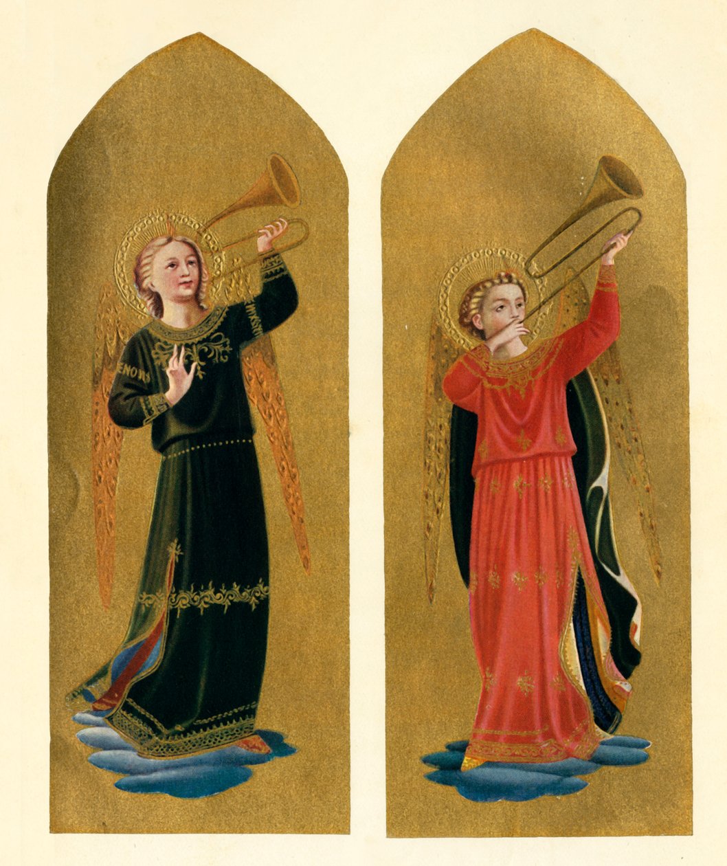 To engle med trompeter, 1400-tallet, c1909 af Fra Angelico