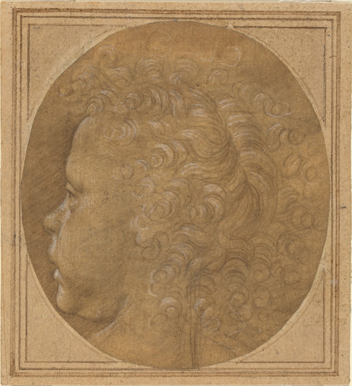 Hoved af et barn [recto] af Fra Bartolommeo