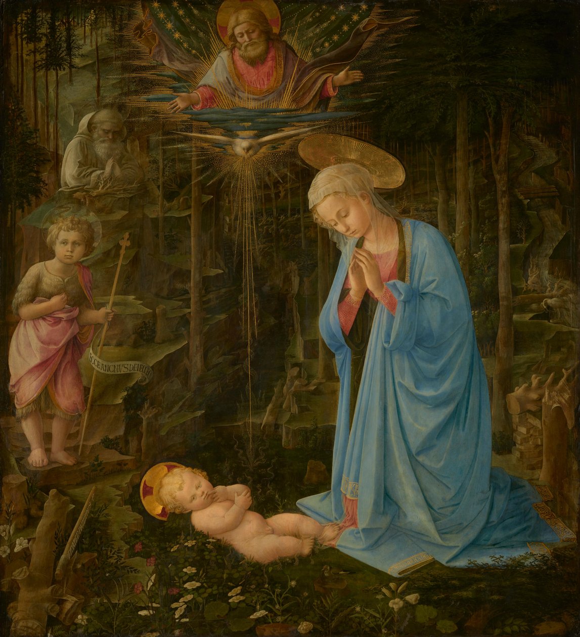 Tilbedelsen i skoven af Fra Filippo Lippi