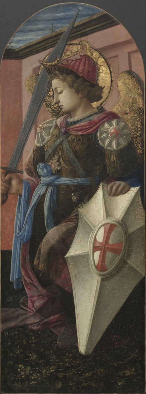 Panel fra en Triptykon: Ærkeenglen Michael af Fra Filippo Lippi