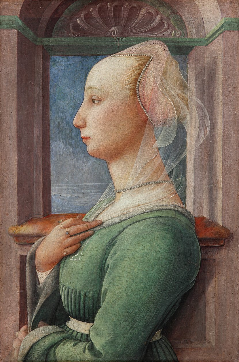 Profilportræt af en ung kvinde af Fra Filippo Lippi