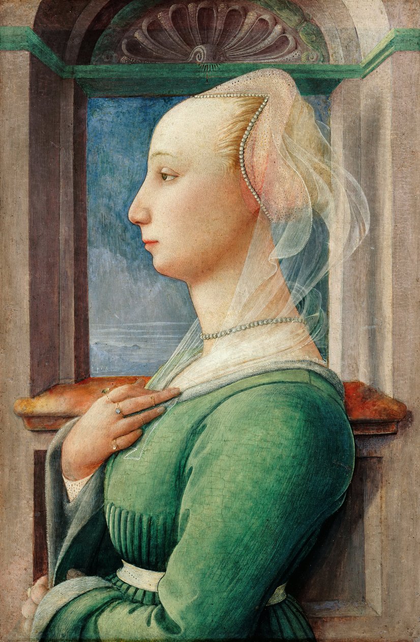 Profilportræt af en ung kvinde, ca 1445 af Fra Filippo Lippi