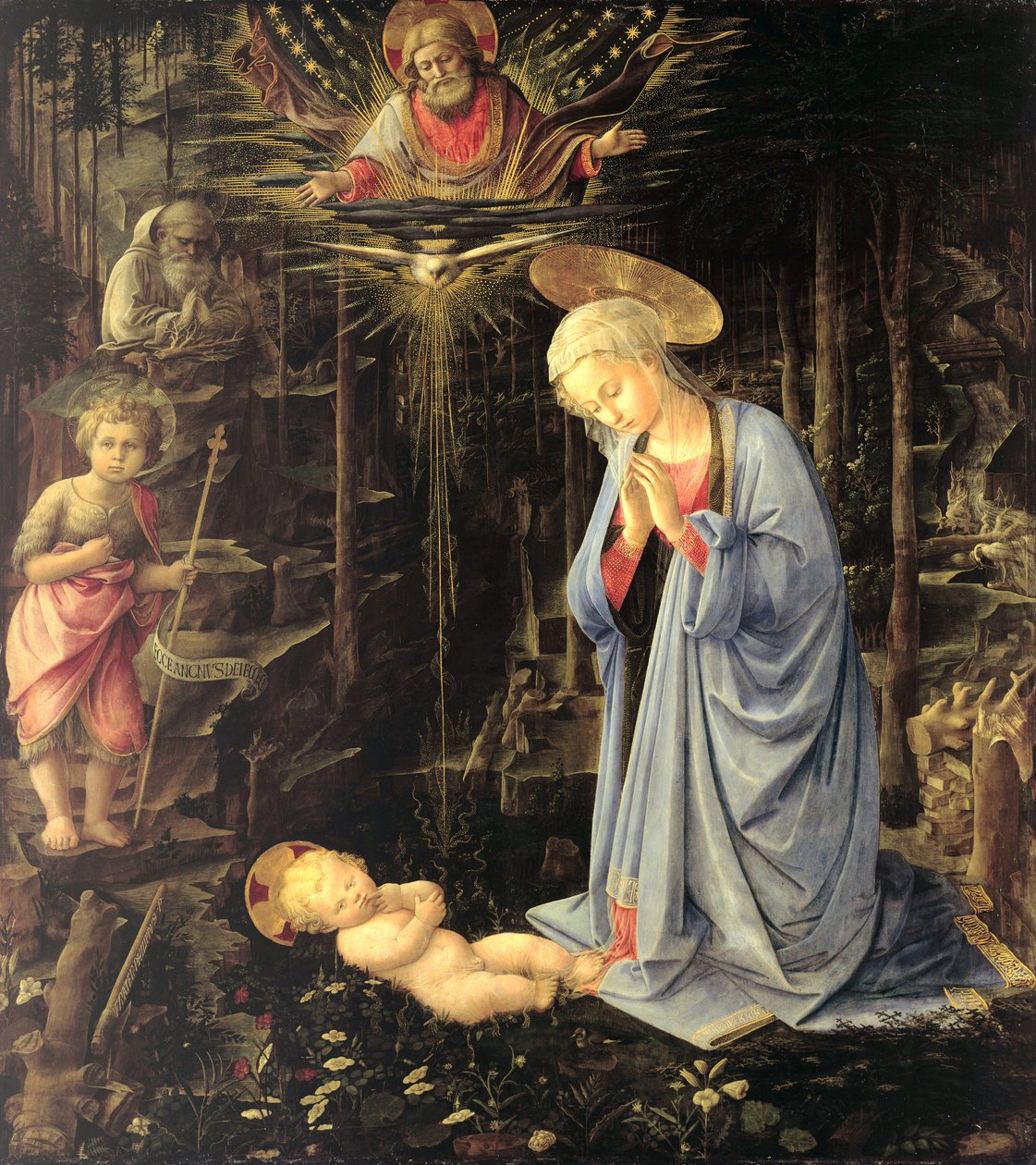 Tilbedelsen i skoven, 1459 af Fra Filippo Lippi