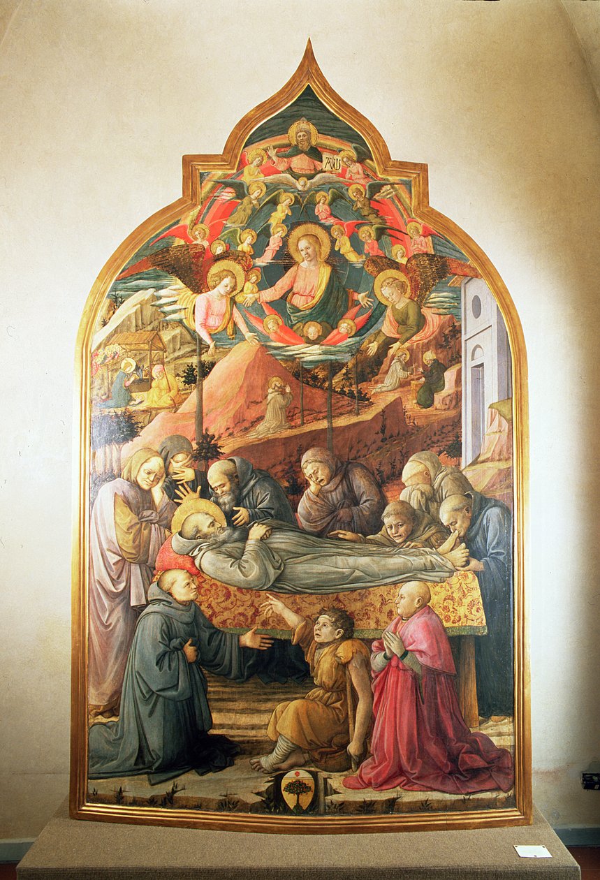 Begravelsen af Sankt Hieronymus, 1450-60 af Fra Filippo Lippi