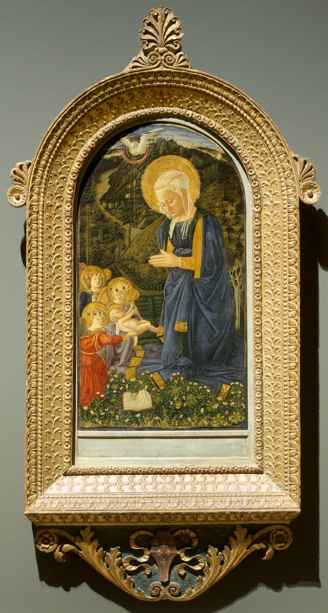 Jomfru og barn med engle, ca. 1460. af Fra Filippo Lippi