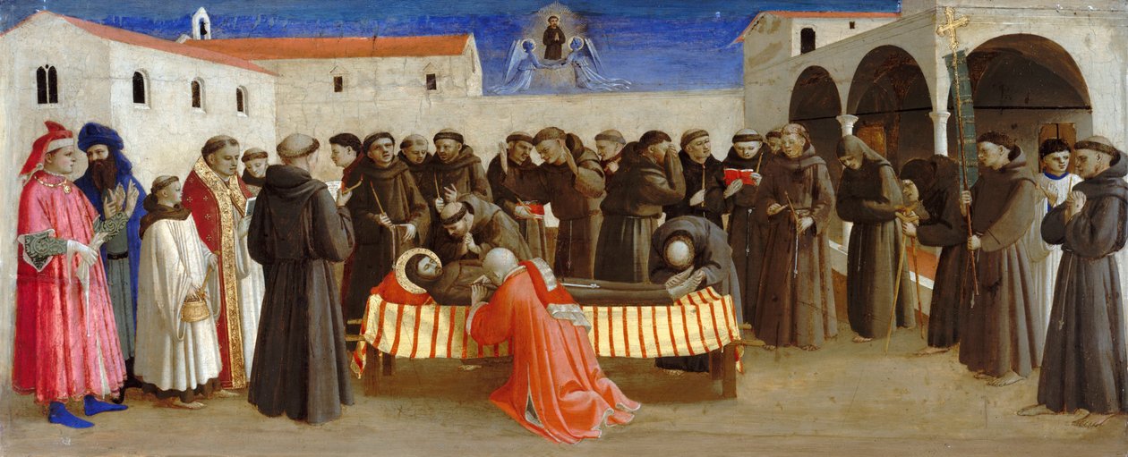 Klagesang over Sankt Frans Scener fra Sankt Frans af Assisis liv, ca 1429 af Fra Giovanni Angelico da Fiesole