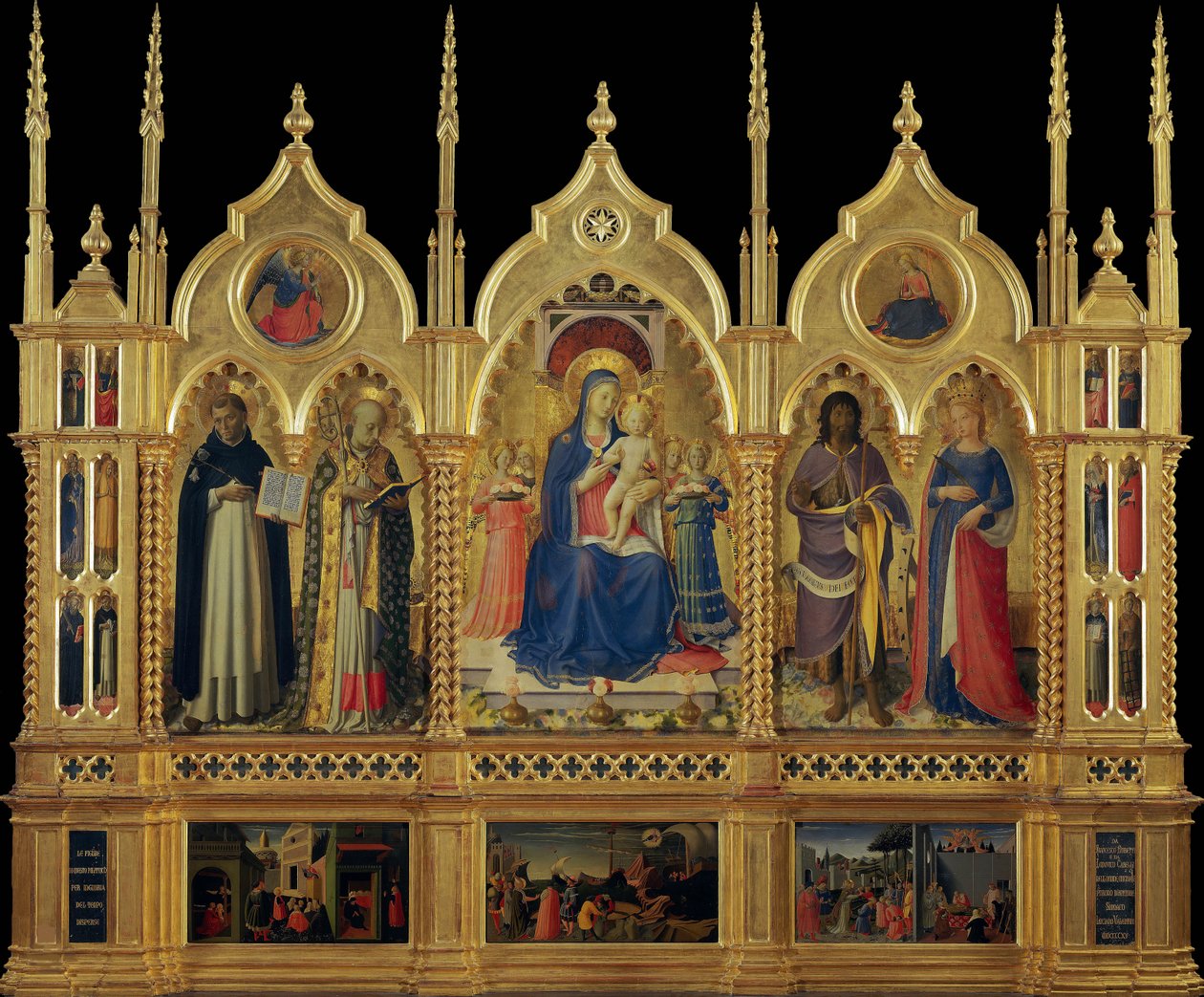 Maria med barn og hellige Perugia-altertavlen, ca 1437. af Fra Giovanni Angelico da Fiesole