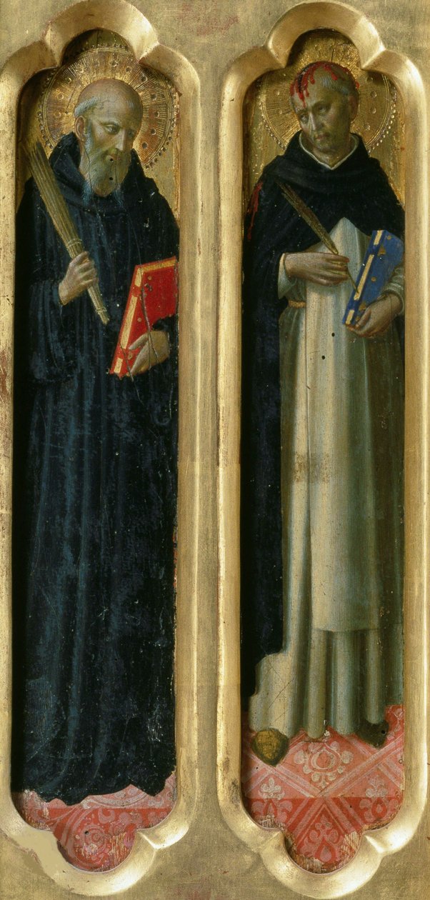 De hellige Benedikt og Peter Martyren fra Perugia-altertavlen, ca 1437. af Fra Giovanni Angelico da Fiesole