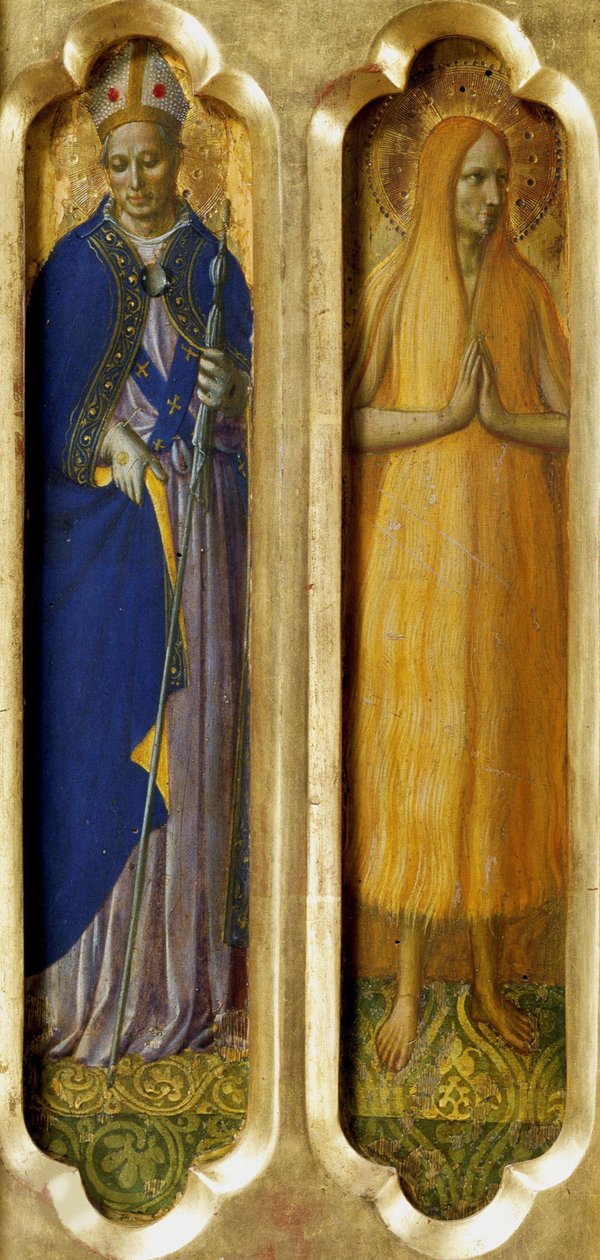 Hellige Ludvig af Toulouse og Maria af Egypten Fra Perugia-altertavlen, ca 1437. af Fra Giovanni Angelico da Fiesole